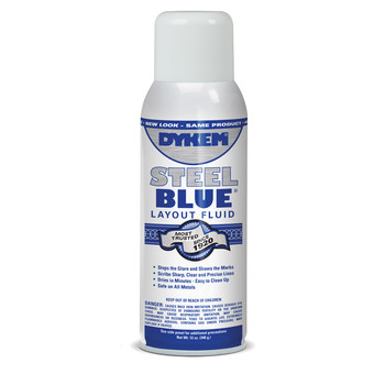 Dykem Steel Blue Layout Fluid - 16 oz Aerosol Can - 12 oz Net Weight - 80000