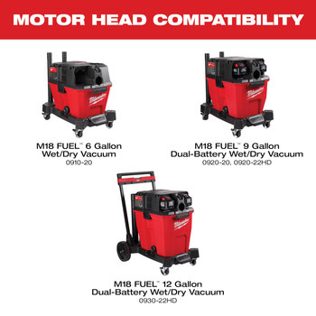 Milwaukee M18 FUEL - Wet/Dry Vacuum Motor Head - Red/Black - 0921-20 - 54307