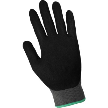 Global Glove Tsunami Grip 500G Black/Gray 11 Nylon Work Gloves - Nitrile Full Coverage Coating - 500G/11