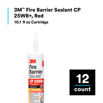 3M CP 25WB+ Firestop Sealant Red Paste 10.1 fl oz Cartridge - 11638