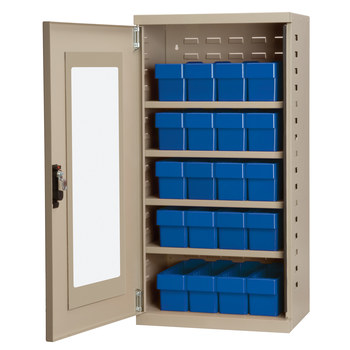 Picture of Akro-Mils ACQV4P42 Akrodrawers 350 lb Putty Powder Coated, Textured Steel 18 ga Non-Stackable Secure Mini-Cabinet (Main product image)
