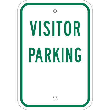 Picture of Brady B-959 Aluminum Rectangle White English Parking Restriction, Permission & Information Sign part number 80078 (Main product image)