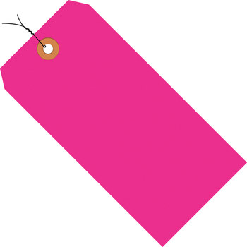 Picture of Fluorescent Pink 13 Point Cardstock 9300 Shipping Tags (Main product image)
