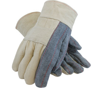 Picture of PIP 94-934 Blue/White Universal Cotton Canvas Hot Mill Glove (Main product image)