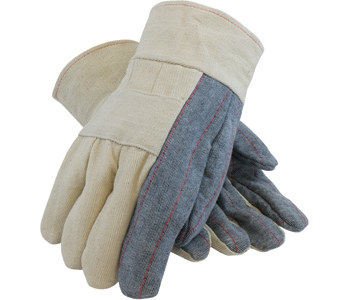 Picture of PIP 94-934 Blue/White Universal Cotton Canvas Hot Mill Glove (Main product image)