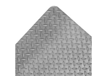 Picture of Notrax Saddle Trax 979 Gray Vinyl Diamond-Plate Anti-Fatigue & Ergonomic Floor Mat (Main product image)
