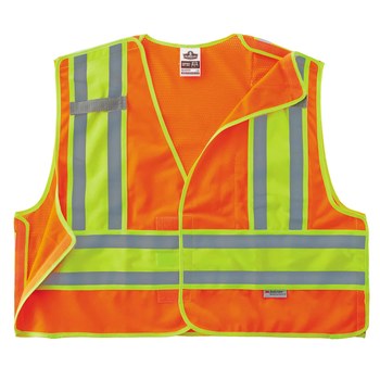 Ergodyne Glowear High-Visibility Vest 8245PSV 23385 - Size Large/XL - High-Visibility Orange