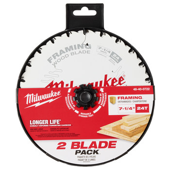 Milwaukee Circular Saw Blade 48-40-0722 - 7 1/4 in Diameter - Carbide