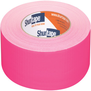 Shurtape PC 619 Fluorescent Pink Duct Tape - 48 mm Width x 55 m Length - 9  mil Thick - SHURTAPE 110500
