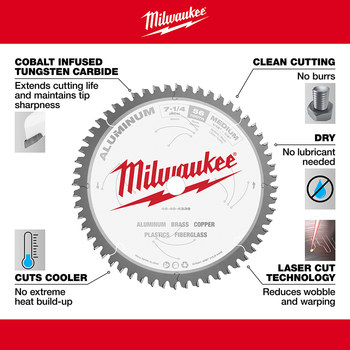 Milwaukee Circular Saw Blade 48-40-4335 - 7 1/4 in Diameter - Carbide