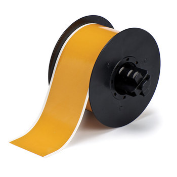 Picture of Brady Ochre Indoor / Outdoor Polyester Thermal Transfer B30C-2250-569-OC Continuous Thermal Transfer Printer Label Roll (Main product image)