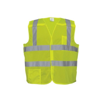 Global Glove FrogWear HV High-Visibility Breakaway Vest GLO-01BA-7XL - Size 7XL - High-Visibility Yellow/Green - GLO-01BA 7XL