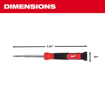 Milwaukee 48-22-2933 14-in-1 Multi-Bit Screwdriver - 7.37 in - 84650