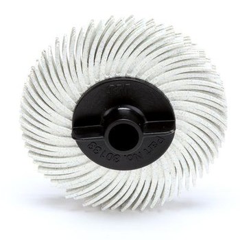3M Scotch-Brite Ceramic RB-ZB Radial Bristle Brush - Fine Grade - 3/8 in Center Hole - 2 in Outside Diameter - 30120