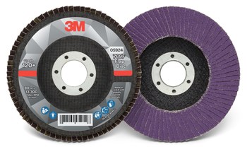 3M 769F Type 27 Flap Disc 05924 - Ceramic Precision-Shaped Grain - 4 1/2 in - 120+ - Fine
