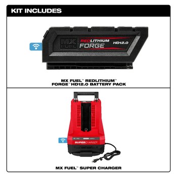 Milwaukee MX FUEL FORGE Battery & Super Charger Kit MXFSC-1HD12 - 12 Ah