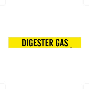 Picture of Brady Black on Yellow Vinyl 7077-1HV Self-Adhesive Pipe Marker (Main product image)