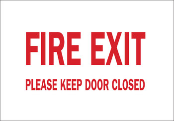 Picture of Brady B-401 High Impact Polystyrene Rectangle White English Fire Exit Sign part number 22496 (Main product image)