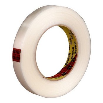 3M Scotch 8651 Clear Filament Strapping Tape - 12 mm Width x 55 m Length - 5.6 mil Thick - 42350