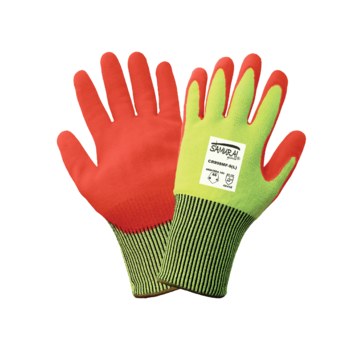Picture of Global Glove Samurai Glove Hi-Vis Yellow/Green Large Tuffalene UHMWPE Cut-Resistant Gloves (Main product image)