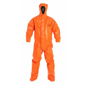 Picture of Dupont TP199T OR Orange Large Tychem 6000 FR Chemical-Resistant Coveralls (Main product image)
