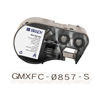 Picture of Brady Black on White Autoclavable, Cryogenic storage, Halogen-free Nylon Thermal Transfer M4C-500-499 Aggressive Adhesive Multi-Purpose Labels (Main product image)