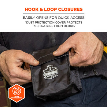 Ergodyne Arsenal GB5184 Black Nylon/Plastic/PVC Respirator Bag - 3.5 in Width - 5 in Length - 5.5 in Height - 720476-13184