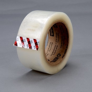 3M Scotch 371 Clear Box Sealing Tape, 48 mm Width x 100 m Length, 1.8 mil Thick