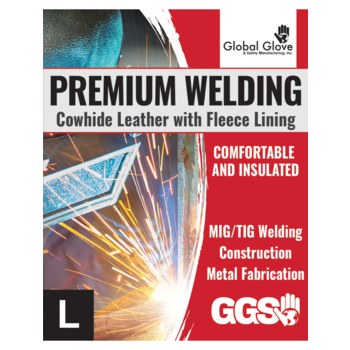 Global Glove 50MTC Small Grain Cowhide Welding Gloves - Keystone Thumb - 50MTC-7