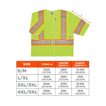 Ergodyne Glowear High-Visibility Vest 8330Z 22185 - Size Large/XL - High-Visibility Lime