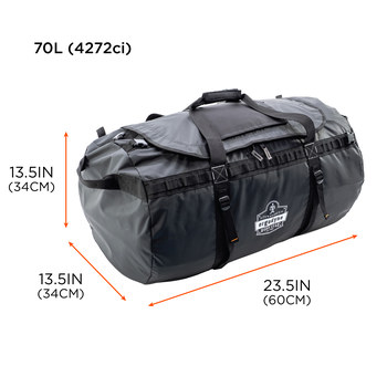 Ergodyne Arsenal GB5030S Black Polyester Protective Duffel Bag - 15 in Width - 24 in Length - 15 in Height - 720476-13030