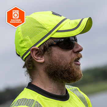 Ergodyne Glowear 8930 High-Visibility Lime Polyester Sun Hat - 720476-23239