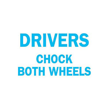 Picture of Brady B-401 High Impact Polystyrene Rectangle White English Truck Driver Instruction Sign part number 25849 (Main product image)
