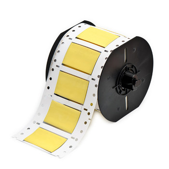 Picture of Brady Yellow Polyolefin Thermal Transfer B33D-750-2-342YL Die-Cut Thermal Transfer Printer Sleeve (Main product image)