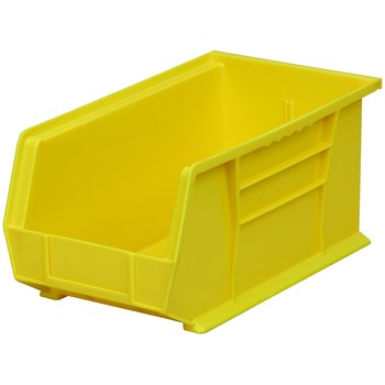 Picture of Akro-Mils 30240 Akrobin 60 lb Yellow Industrial Grade Polymer Hanging / Stacking Storage Bin (Main product image)