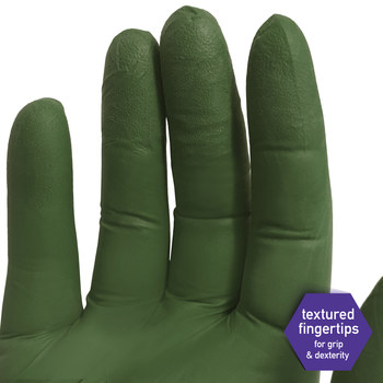Kimtech Forest Green Medium Powder Free Disposable Gloves - 4.7 mil Thick - 43445