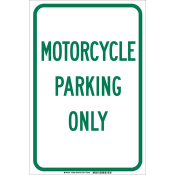 Picture of Brady B-959 Aluminum Rectangle White English Parking Restriction, Permission & Information Sign part number 103699 (Main product image)