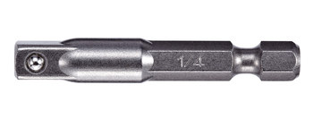 Vega Tools 1/4 in Hex Drive Adapter 1150QADB14 - 1/4 in Male Square - 6 in Length - S2 Modified Steel - Manganese Phosphate Finish - 02184