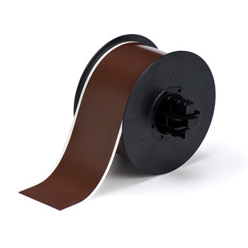 Picture of Brady Brown Indoor / Outdoor Vinyl Thermal Transfer B30C-2250-595-BR Continuous Thermal Transfer Printer Label Roll (Main product image)