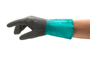 Ansell AlphaTec 58-530 Green 9 Unsupported Chemical-Resistant Gloves - 12 in Length - 13 mil Thick - 58-530B