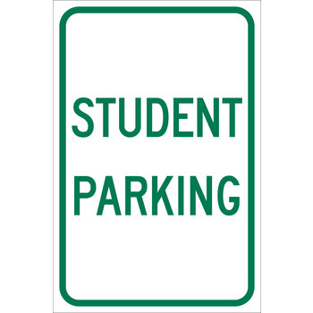 Picture of Brady B-959 Aluminum Rectangle White English Parking Restriction, Permission & Information Sign part number 141809 (Main product image)