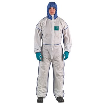 Picture of Ansell Microchem 68-1800C White Small Microporous Film Laminate General Purpose & Work Coveralls (Main product image)