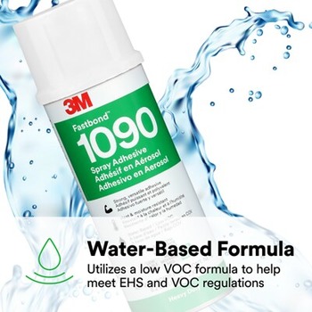 3M Fastbond 1090 7100373512 Contact Spray Adhesive Liquid Aerosol Can Water-based - 76115 - 8.2 oz Net Weight