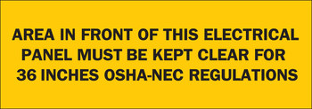 Picture of Brady B-401 Polystyrene Rectangle Yellow English Electrical Safety Sign part number 122527 (Main product image)