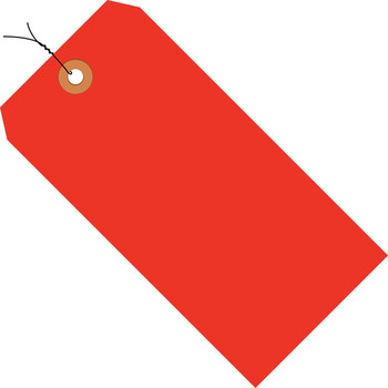Picture of Fluorescent Red 13 Point Cardstock 9298 Shipping Tags (Main product image)