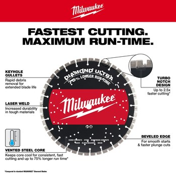 Milwaukee Diamond Ultra Segmented Blade 56772 - 12 in - Diamond