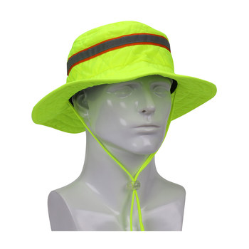 Picture of PIP Ez-Cool 396-EZ450 Hi-Vis Lime Yellow Large/XL Polyester Cotton Cooling Ranger Hat (Main product image)