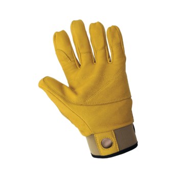 Global Glove Gripster Sport Yellow/Golden Large Goatskin Spandex Work Gloves - Leather Palm & Fingertips Coating - SG5308