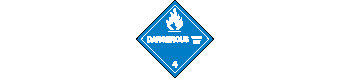 Picture of Brady White on Blue Square Vinyl 121470 Chemical Hazard Label (Main product image)