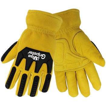 Picture of Global Glove Vise Gripster CIA3300 Gold Large Leather Goatskin Cut-Resistant Glove (Main product image)
